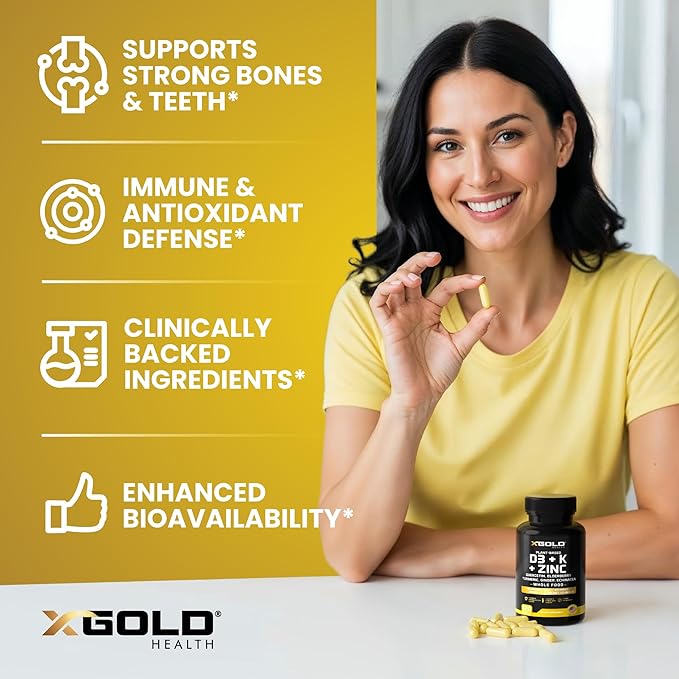 Complément alimentaire complet 8 en 1 : Vitamine D, K2, K1, Zinc, Quercétine, Sureau, Curcuma, Gingembre et Échinacée - D3 5000 UI végétale issue du lichen, Vitamines K (K2 MK7, MK4, K1), Vitamines D3 K2 - 120 capsules