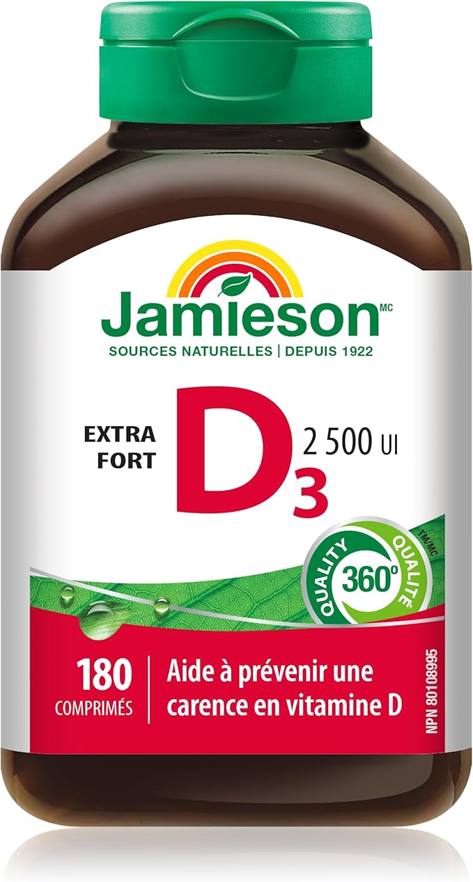 Jamieson Extra Strength Vitamin D3 2,500 IU, 180 tabs