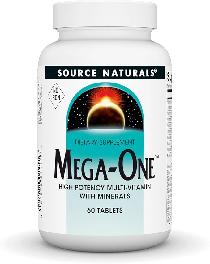 Source Naturals メガワン マルチプル 鉄分なし タブレット 60粒