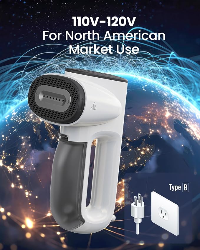 Neakasa Magic 1 Vacuum Steamer for Clothes, Handheld Travel Garment Steamer, 2300Pa Suction for Fabric Grip, Featuring Exclusive AirIron Technology (for 110-120V Use)
