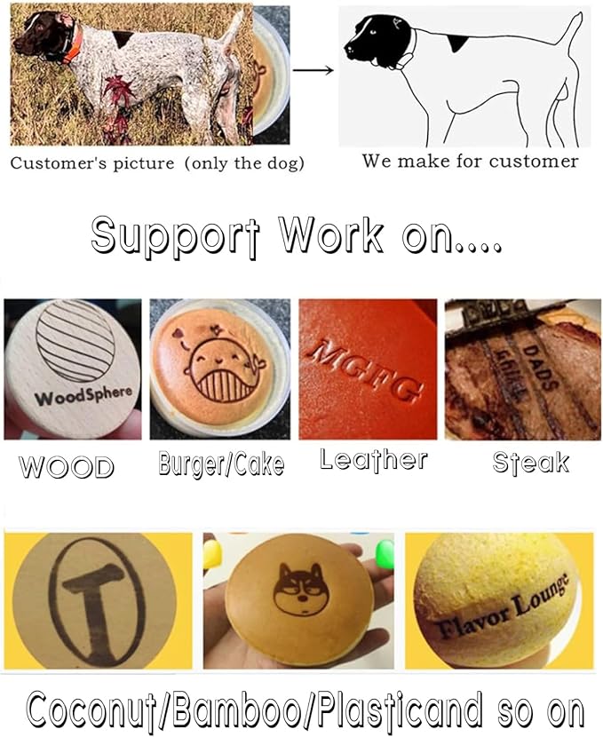 Electric Branding Iron, Customize Wood Stamp Gift for Woodworker and Leather Craft Food Branding Iron 300w (8MM Electric iRon Only)