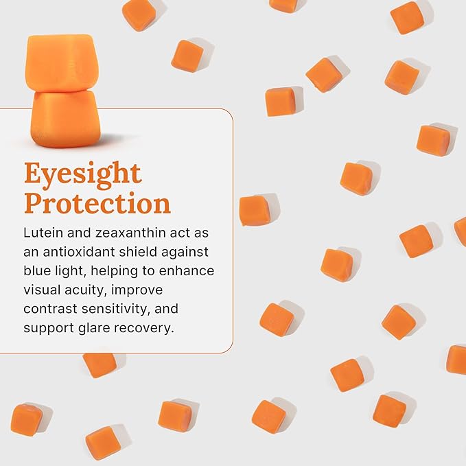 First-of-Its-Kind Eye Health & Focus Gummies with Lutein, Zeaxanthin, Cordyceps & Vitamin A | Vision, Brain Support, Memory, Sleep & Stress Relief | Blue Light Protection | Vegan, Gluten-Free - 30pc
