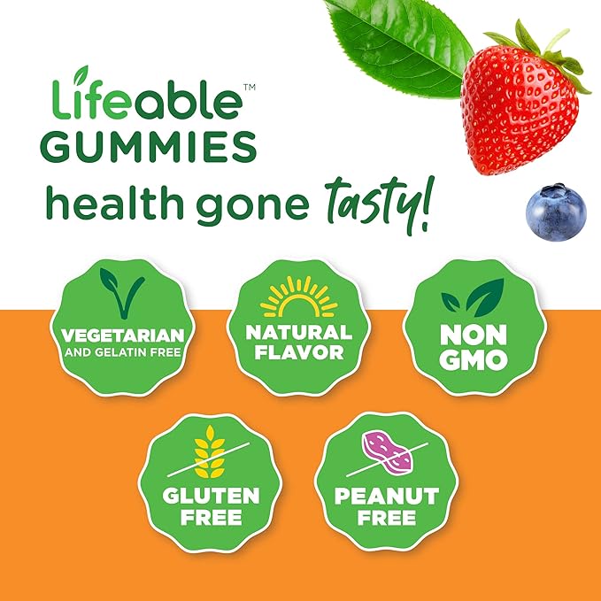 Lifeable Vitamin D3 + Vitamin K2 Kids + Turmeric Curcumin Kids, Gummies Bundle - Great Tasting, Vitamin Supplement, Gluten Free, GMO Free, Chewable Gummy