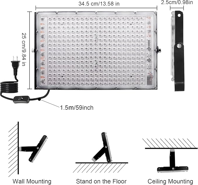 2 Pack 300W LED Blacklight, UV Black Lights for Glow Party, IP65 Waterproof Outdoor UV Floodlight for Black Light Party,Body Painting,Fluorescent Painting,Birthday Parties,Halloween