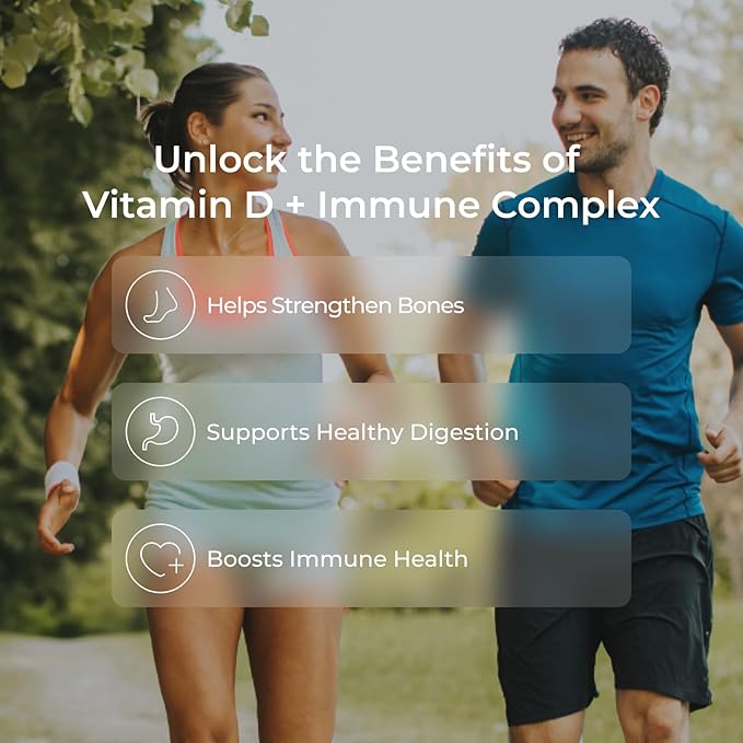 Livingood Daily Vitamine D3 K2 4000 UI, Complément Alimentaire 9-en-1 pour le Soutien Immunitaire - Fabriqué avec des Vitamines D, A, E, K2, du Zinc, du Magnésium et un Mélange Probiotique pour une Absorption Maximale - 60 Capsules