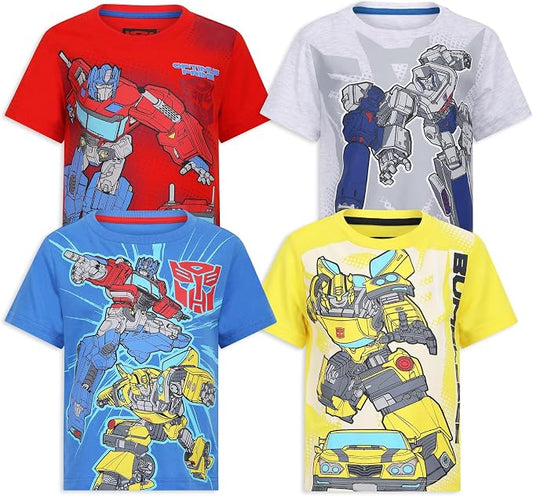 Transformers One Hasbro Boys 4 Pack Short Sleeve T-Shirt for Toddler and Big Kids