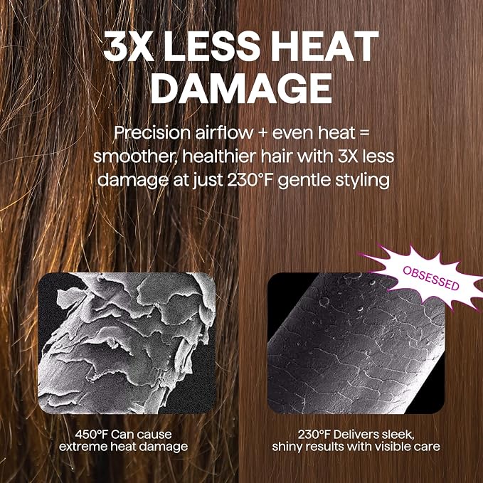 Wavytalk Hair Dryer Brush Set, Air Sculpt 4-in-1 Hot Air Brush Set, Multi Hair Styler for Salon Blowouts, Smooth Curls, Volumizing and Straightening, Sleek and Less Frizz, Pink