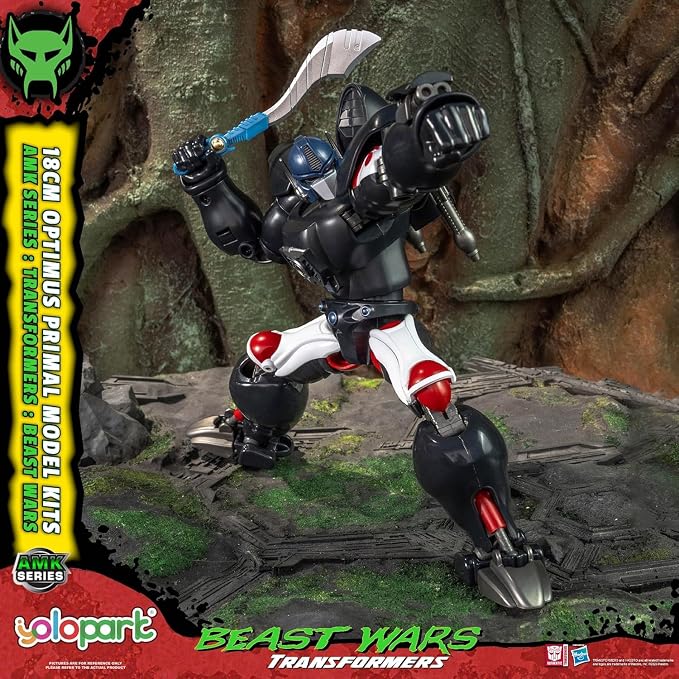 YOLOPARK Transformers Beast Wars Optimus Primal Action Figure,AMK Series 7.08 Inch Highly Articulated Transformer Toys with Exclusive Scimitars, Great Gifts for Transformers Collectors,No Converting