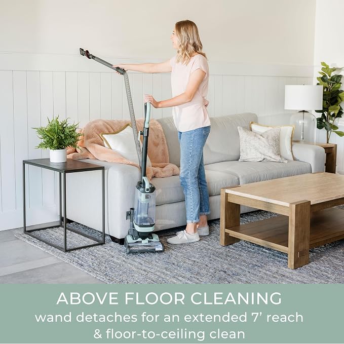 Kenmore DU1275 Bagless Upright Vacuum Lightweight Carpet Cleaner with 4 Height Adjustment, Hair Eliminator brushroll, Pet HandiMate & 2 Cleaning Tools, Light Green