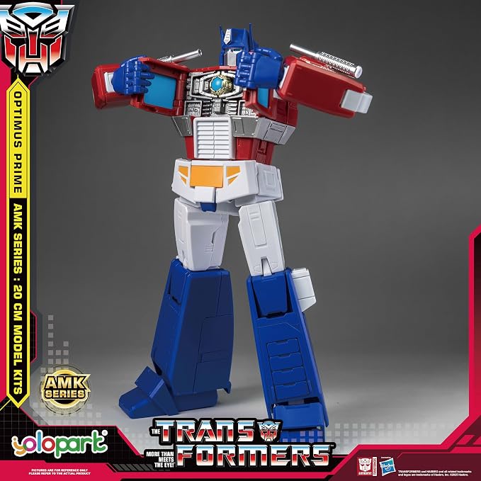 YOLOPARK Optimus Prime Transformer Toys,AMK Series 7.87 Inch Highly Articulated Transformers G1 Action Figures with Weaponry for Adults Boys Girls,No Converting