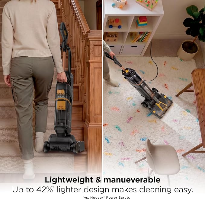 Shark CarpetForce Ultra Upright Carpet Cleaner with HairPro, PowerFins Brushroll, Two Cleaning Modes, Deep Clean Ultra Solution, Powerful Stain and Odor Removal, Copper, EX551