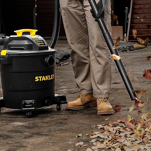 STANLEY 12 Gallon 5.5 Peak HP Wet/Dry Vacuum, 3 in 1 Shop Vacuum Blower,1-7/8"x6 Hose, Range for Garage, Carpet Clean, Workshop with Vacuum Attachments-SL18199P