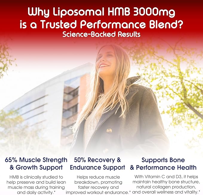 VITAL HERBAL リポソームHMB ビタミンD3配合 – 最大限の効力 – 筋肉の健康と活動的な身体をサポート