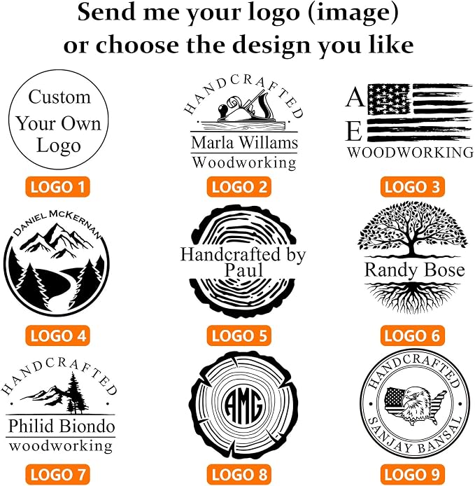 Custom Electric Branding Iron Tips - Personalized Wood Burning Stamp Without Handle