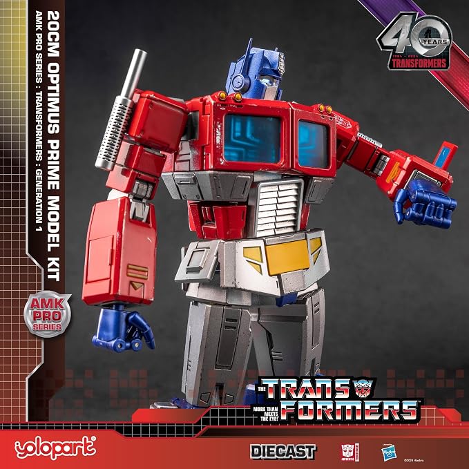 YOLOPARK Transformers Toys Optimus Prime, 7.87 Inch Transformers G1 Optimus Prime with Upgraded Weaponry,Highly Articulated Collectible Transformers Action Figure for Ages 15 and Up,No Converting