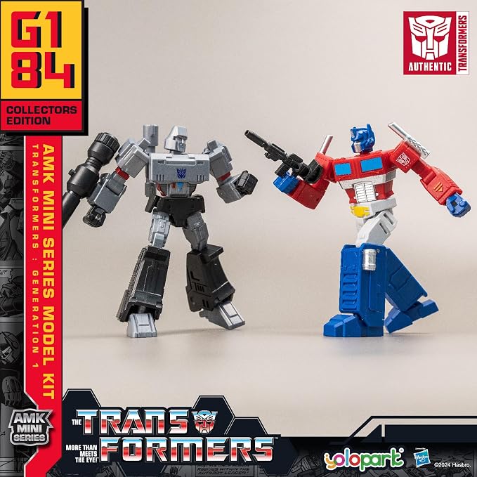 YOLOPARK Transformers Toys 6-Pack G1 Action Figures,Highly Articulated Optimus Prime,Bumblebee,Megatron,Soundwave,Grimlock,Starscream Transformer Toys for Kids Age 8 and Up,No Converting
