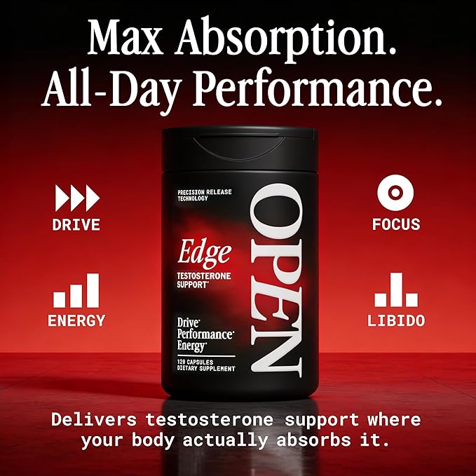Testosterone Booster for Men - Drive, Energy & Muscle Support - 11-in-1 Formula, Tongkat Ali, KSM-66 Ashwagandha, Fenugreek, Boron, DIM - 120 Max Absorption Capsules, Made in USA