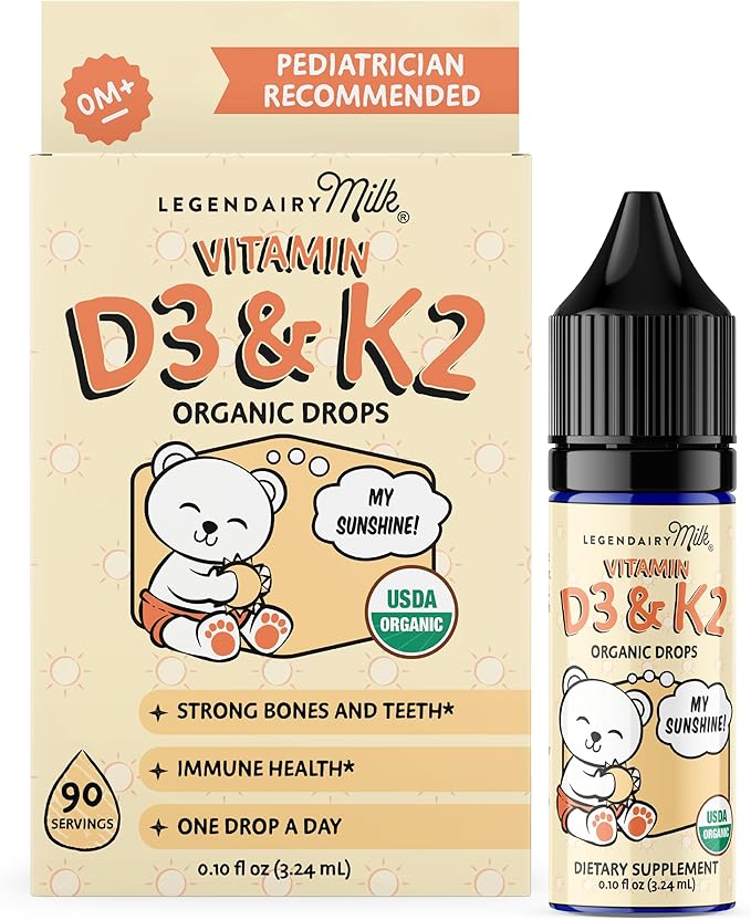 Legendairy Milk ベビービタミンD3 K2 プロバイオティクスドロップ バンドル 0歳から