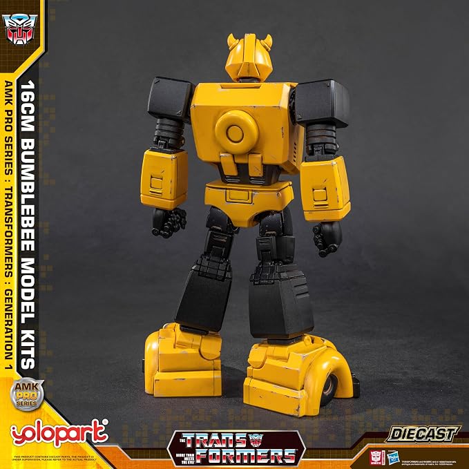 YOLOPARK Transformers G1 Bumblebee Action Figure-Diecast Version,AMK PRO Series 6.3 Inch Highly Articulated Transformer Toys for Ages 15 and Up,Non-Converting Bumblebee Model Kit