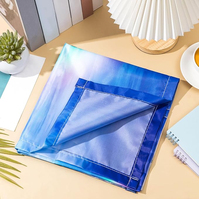 Hortsun 6 Pcs Fluorescent Light Covers - 4 x 2 Feet Magnetic Light Filters, Ceiling Lights Covers for Classroom Fluorescent Shade, Hospitals, School Office Cubicle Decor(Rainbow in Blue Sky)