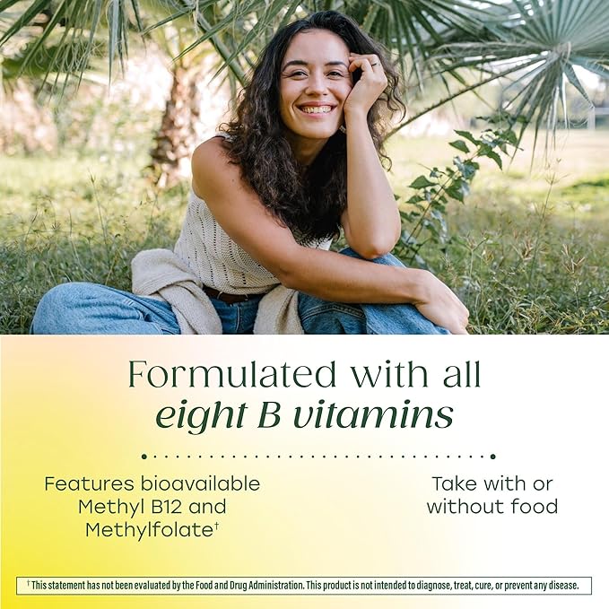 MegaFood Balanced B Complex - Vitamin B Complex for Women & Men - Vitamin B6, B12, Folate, Biotin - Cellular Energy Metabolism & Nervous System Health, Vegan, Gluten Free, 90 Tablets