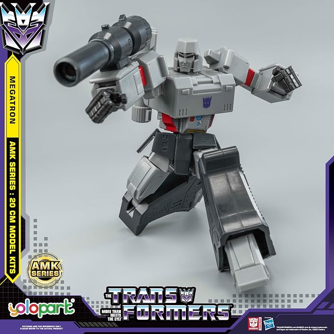YOLOPARK Megatron Transformer Toys,AMK Series 7.87 Inch Highly Articulated Transformers G1 Action Figures with Weaponry for Adults Boys Girls,No Converting