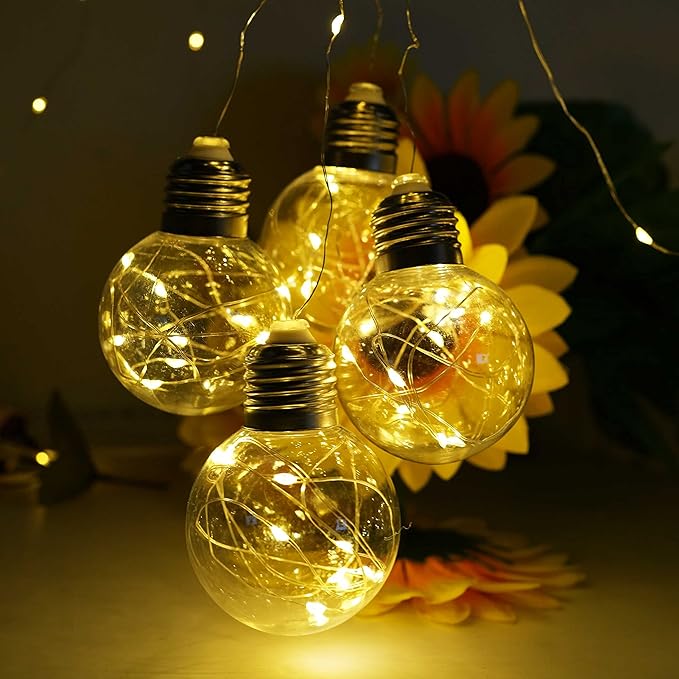 Wishing Ball Fairy Curtain Lights, 200 LED Edison Style Twinkle String Lights with Remote Control, USB Powered Indoor/Outdoor Decor for Bedroom, Christmas, Wedding, Party (Warm White)