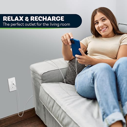 TOPGREENER USB Outlet, USB Type C Wall Outlet with 36W 𝐏𝐨𝐰𝐞𝐫 𝐃𝐞𝐥𝐢𝐯𝐞𝐫𝐲, 15A Duplex Tamper-Resistant Receptacle, USB C Outlet for Smartphones, Tablets, Laptops, TU215PD30AC-W, White