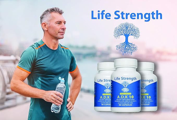 ADK 10 Supplement (180 Count) - Physician Formulated Vitamins A1, D3 & K2 (as MK7) for Bone Health - Immune System Support - Gluten Free, Soy Free, Non-GMO - 90 Capsules