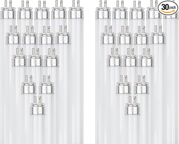 Sunlite F32T8/SP835 T8 Linear Fluorescent Lamp, 32 Watts, 3050 Lumens, 3500K Neutral White, Medium G13 Bi Pin Base, High Performance Straight Tube, 30 Pack