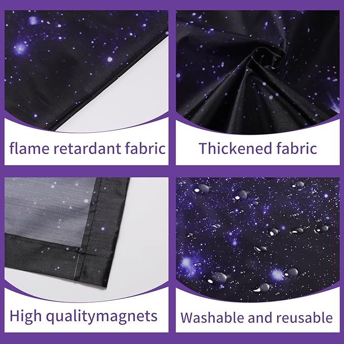 Torixqi 8 Pcs Fluorescent Light Covers for Ceiling Lights Classroom, Magnetic Light Filters, Fluorescent Light Diffuser Covers for Office, Hospitals, Home 4 x 2 Feet (starry sky)