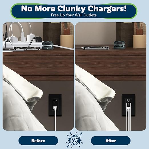 TOPGREENER 2-Port USB Outlet, Type C USB Wall Outlet, 15 Amp Tamper Resistant Receptacle Plug, USB Outlets Receptacles, Wall Plate Included, UL Listed, TU21536AC-BK-2PCS, Black, 2 Pack
