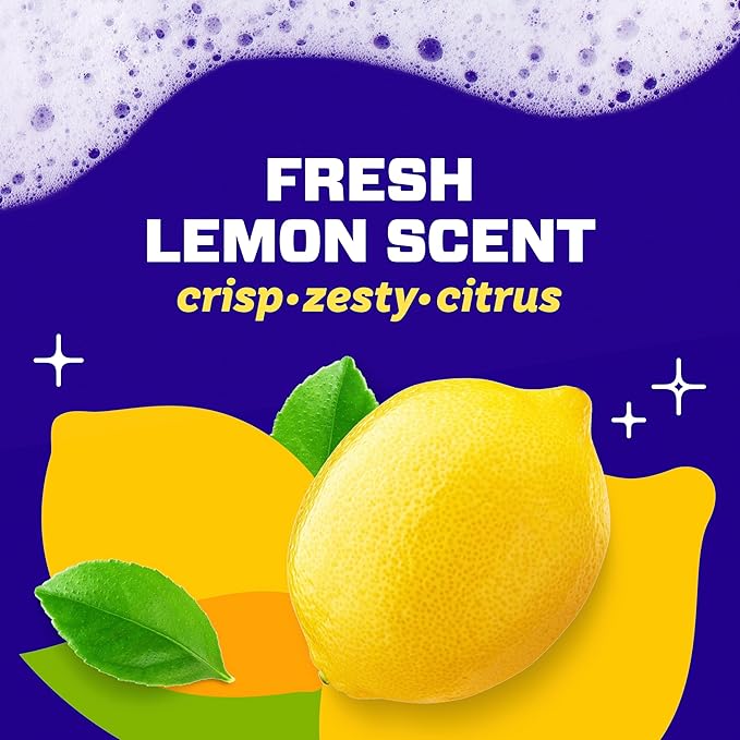 Éponge magique effaceur de taches Mr. Clean, nettoyant pour salle de bain, douche, baignoire, éliminateur de résidus de savon, fournitures de nettoyage de salle de bain, puissance de nettoyage Dawn avec parfum de citron, douche et baignoire, 6 unités