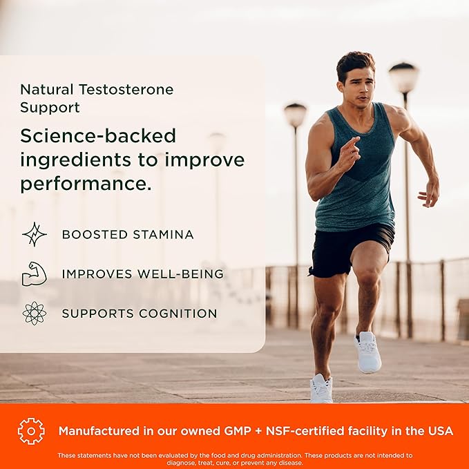 Genius Test, Advanced Testosterone Booster for Men - Natural Stamina, Endurance, Energy & Strength Enhancing Supplement - Lean Muscle Builder, Brain & Libido Support Male Supplements, 120 Veggie Pills