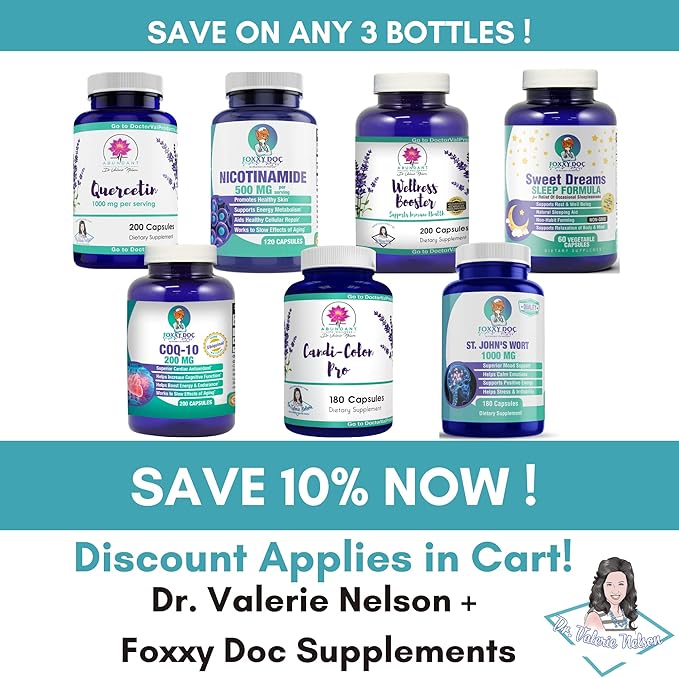 Nicotinamide 500 mg - Vitamine B3 – Énergie ; Santé Cellulaire & Cutanée. Excellent Rapport Qualité-Prix - Sans Rougeurs - 120 Gélules Végétales par Foxxy Doc