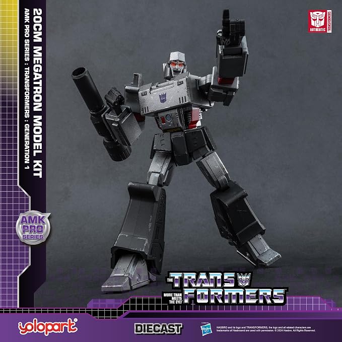 YOLOPARK Megatron Transformer Toy,7.87 Inch Transformers G1 Megatron Action Figure with Upgraded Weaponry,Highly Articulated Collectible Transformer Toys for Ages 15 and Up,No Converting