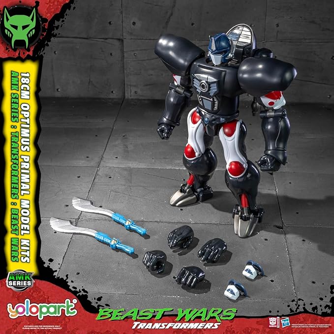 YOLOPARK Transformers Beast Wars Optimus Primal Action Figure,AMK Series 7.08 Inch Highly Articulated Transformer Toys with Exclusive Scimitars, Great Gifts for Transformers Collectors,No Converting