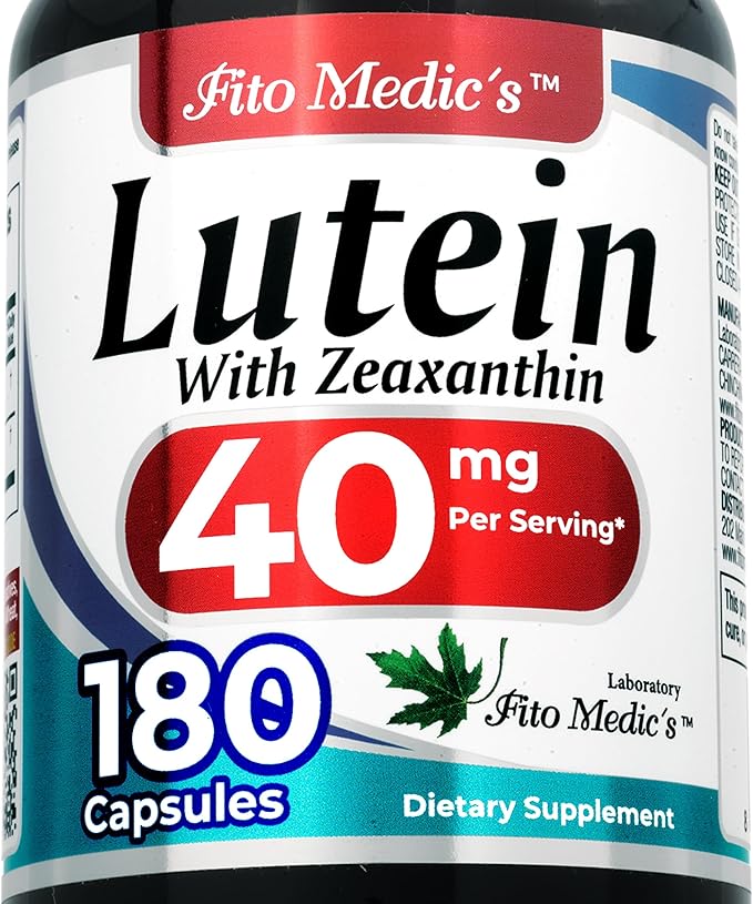 FITO MEDIC'S Lab Lutein Supplement with Zeaxanthin, 180 Capsules, Botanical Formula