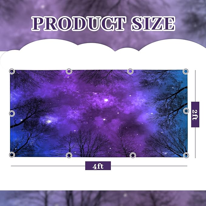 Hortsun 12 Pcs Fluorescent Light Covers Bulk, 4 x 2 ft Magnetic Fluorescent Drop Ceiling Lighting Covers Light Filter Shade for Home, Office, Hospital, School Classroom Decoration(Forest, Milky Way)
