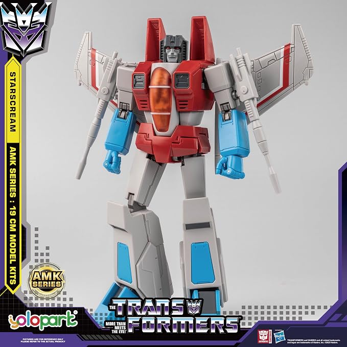 YOLOPARK Starscream Transformer Toys,AMK Series Transformers G1 Action Figures,7.48 Inch Highly Articulated Transformers Decepticon Toys for Adults Boys Girls,No Converting