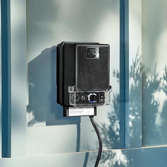 Kichler Standard Series 60W Transformer in Black, Low Voltage Power Supply for 12V Lighting Systems, 15E60BK