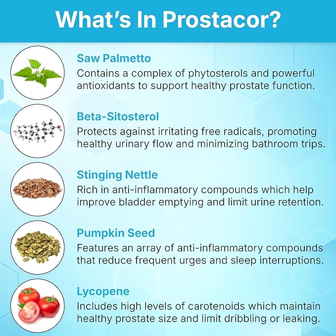 Complément Naturel de Soutien de la Prostate - Sans OGM, Végan, Sans Gluten