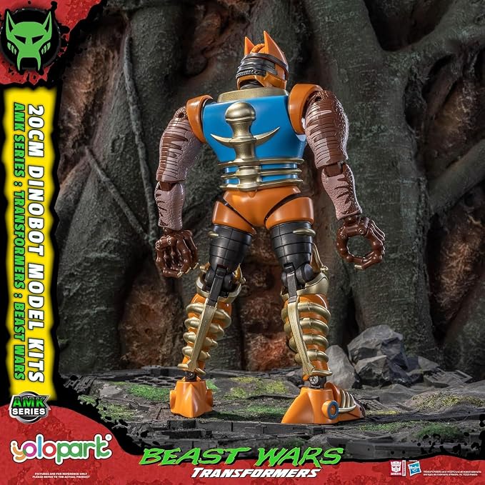 YOLOPARK Transformers Beast Wars Dinobot Action Figure,AMK Series 7.87 Inch Highly Articulated Transformer Toys with Eye Effect & Spinning Sword,No Converting
