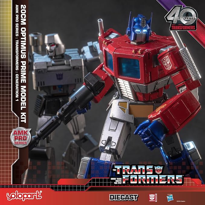 YOLOPARK Transformers Toys Optimus Prime, 7.87 Inch Transformers G1 Optimus Prime with Upgraded Weaponry,Highly Articulated Collectible Transformers Action Figure for Ages 15 and Up,No Converting