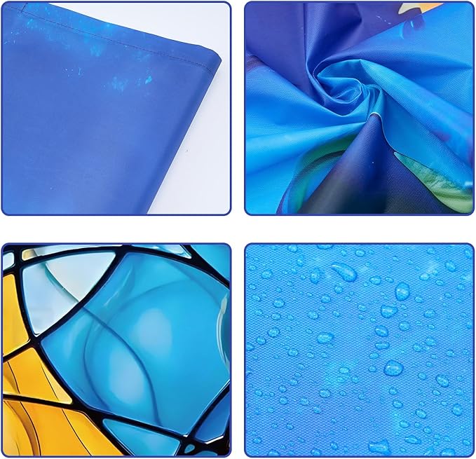 ANGSYLTH 8 Pcs Fluorescent Light Covers - 4 x 2 Feet Covers for Ceiling Lights, 8 x 10 Magnetic Light Filters for Classroom, Office, Hospitals (Colorful Art)