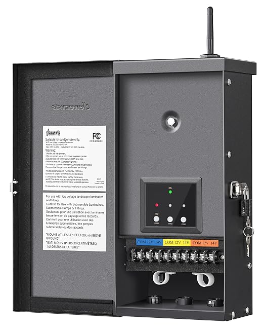 DEWENWILS 300W Low Voltage Landscape Transformer WiFi with 3 Zones, Outdoor Landscape Lighting Transformer, 120V AC to 12/14V AC, Compatible with Alexa & Google Assistant, FCC Listed