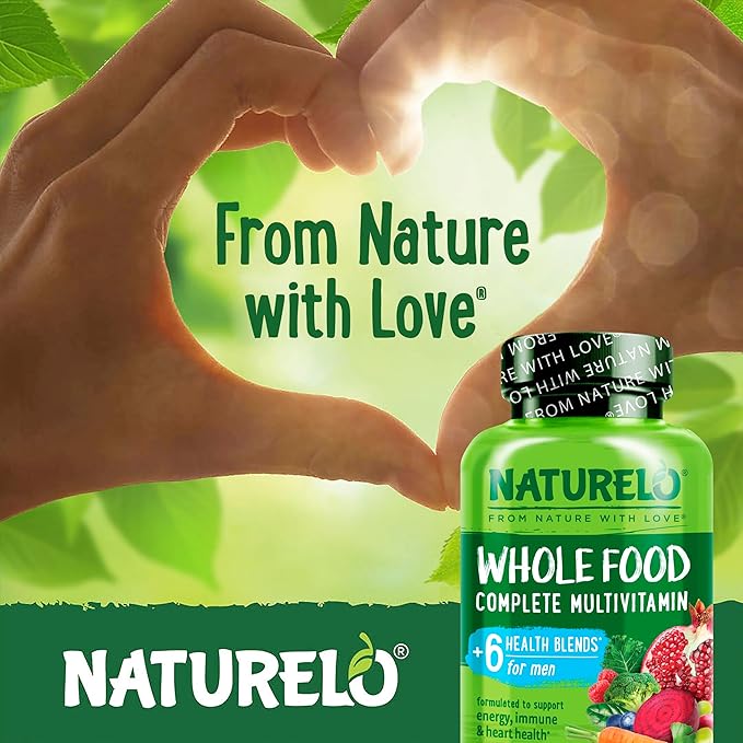 NATURELO Multivitamines pour Hommes - Multivitamines complètes pour hommes avec vitamines, minéraux - 240 capsules végétariennes pour l'énergie, la santé du cerveau, du cœur et des yeux* (Lot de 2)