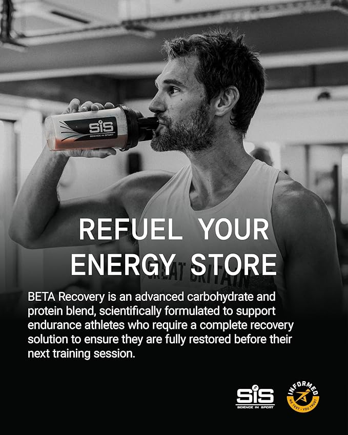 Science in Sport BETA Recovery - Dual-Source Carbohydrate Blend for High-Intensity Exercise - 30g Whey Protein Powder - Muscle Refuel - Sports Nutrition - Strawberry Flavor - 52 oz