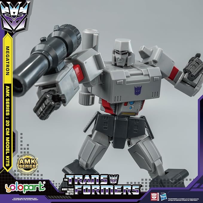 YOLOPARK Megatron Transformer Toys,AMK Series 7.87 Inch Highly Articulated Transformers G1 Action Figures with Weaponry for Adults Boys Girls,No Converting