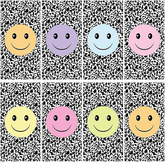 Wiooffen 8 Pcs Smile Face Fluorescent Light Cover with 80 Magnets Decorative for Classroom Ceiling Light 4x2 Feet Magnetic Filter Easy Install for Office Hospitals Drop Ceiling Supplies (Pastel Color)